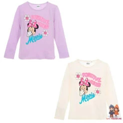 Disney Minnie Maus Kinder Mädchen Langarm T-Shirt Shirt