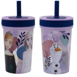 Disney Die Eiskönigin Kinder Trinkbecher Becher Integriertem Halm 465 Ml