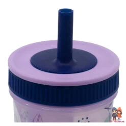 Disney Die Eiskönigin Kinder Trinkbecher Becher Integriertem Halm 465 Ml -Bekleidung Peripherie 475791 Frozen Eiskoenigin Trust the Journey Auslaufsicherer Trinkbecher mit Strohhalm 420 ml 2