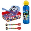 Disney Mickey Maus 4 Teiliges Lunch Set Brotdose XL Alu-Trinkflasche Besteck