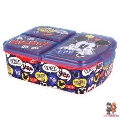 Disney Mickey Maus 4 Teiliges Lunch Set Brotdose XL Alu-Trinkflasche Besteck -Bekleidung Peripherie 50120 B