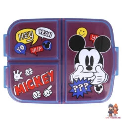 Disney Mickey Maus 4 Teiliges Lunch Set Brotdose XL Alu-Trinkflasche Besteck -Bekleidung Peripherie 50120 C