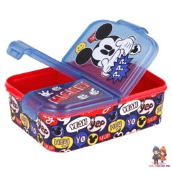 Disney Mickey Maus 4 Teiliges Lunch Set Brotdose XL Alu-Trinkflasche Besteck -Bekleidung Peripherie 50120 D