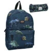 Dinosaurier Kinder Rucksack Mit Federmäppchen Tasche Gr. 38x25x11 Cm