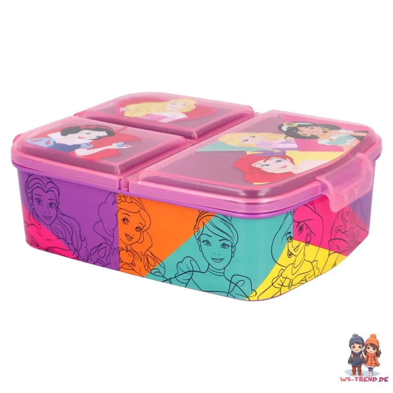 Disney Princess Arielle Jasmin 2 Tlg Set Brotdose 3 Kammern Alu-Trinkflasche 4 Disney Princess Arielle Jasmin 2 Tlg Set Brotdose 3 Kammern Alu-Trinkflasche – Bild 2