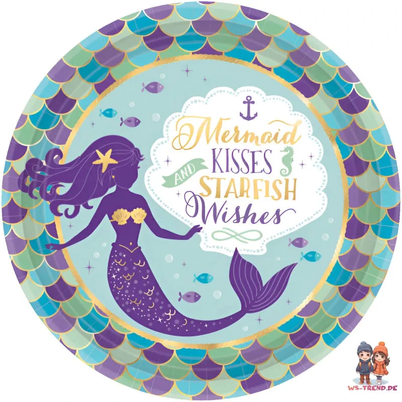 AMSCAN Meerjungfrau Mädchen Kinder Geburtstag Deko Set 39 Tlg. Partyset 8 AMSCAN Meerjungfrau Mädchen Kinder Geburtstag Deko Set 39 Tlg. Partyset – Bild 6