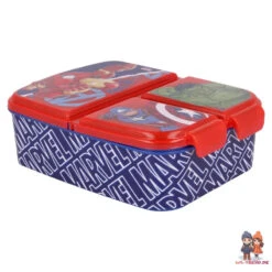 Marvel Avengers Kinder Set 4tlg 3 Kammern Brotdose Alu-Trinkflasche Besteck -Bekleidung Peripherie 57720 B