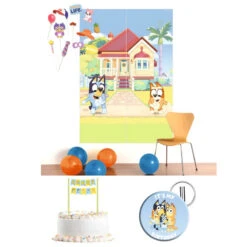 Bekleidung Peripherie 29 AMSCAN Bluey Und Bingo Kinder 15 Tlg Party Set Geburtstag Kinderparty Dekobild 141x200 Cm