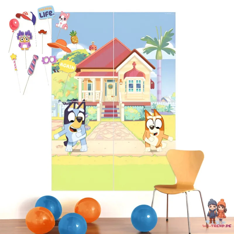 AMSCAN Bluey Und Bingo Kinder 15 Tlg Party Set Geburtstag Kinderparty Dekobild 141x200 Cm 4 AMSCAN Bluey Und Bingo Kinder 15 Tlg Party Set Geburtstag Kinderparty Dekobild 141x200 Cm – Bild 2
