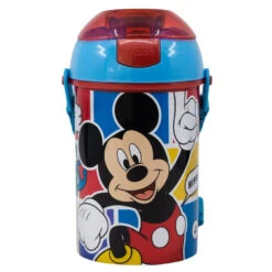 Disney Mickey Maus Und DonaldWasserflasche Flasche Mit Trinkhalm Gurt