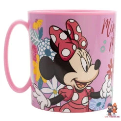 Disney Minnie Mouse Kinder Geschirr-Set 3 Teilig Becher (350ml) Teller Schüssel -Bekleidung Peripherie 74404 B