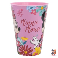 Disney Minnie Mouse Kinder Geschirr-Set 3 Teilig Becher (430ml) Teller Schüssel -Bekleidung Peripherie 74406 B