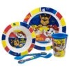 Paw Patrol Kinder Geschirr-Set 5 Teilig Becher Teller Schüssel - Chase Marshall -Bekleidung Peripherie 74650 A