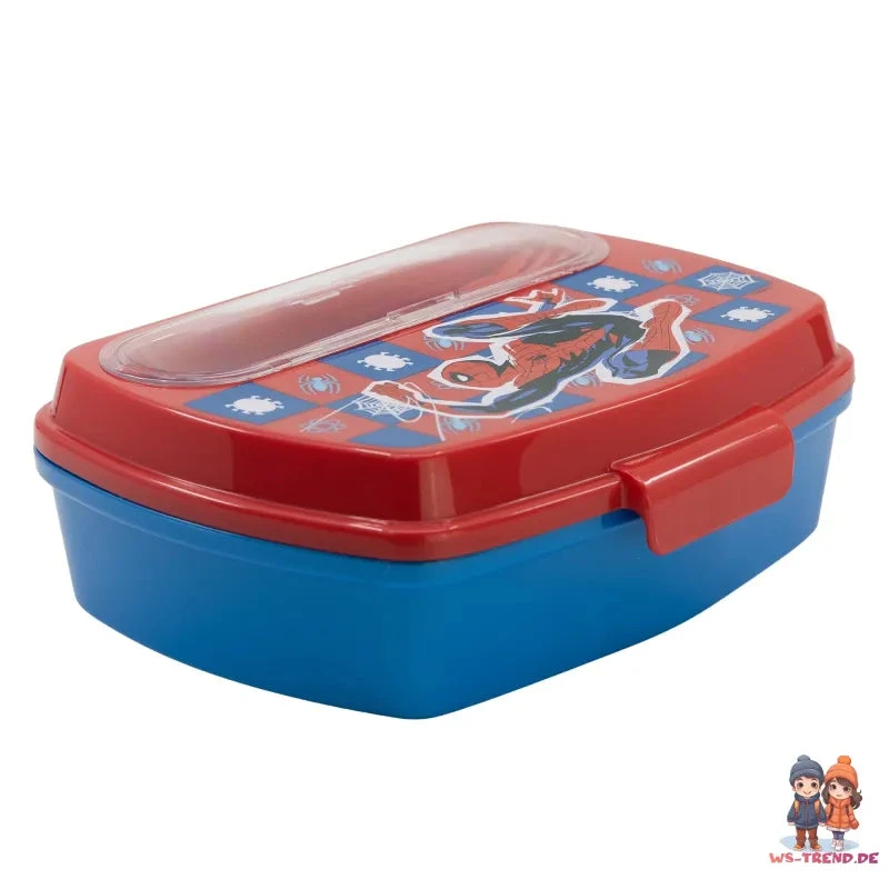 Marvel Spiderman 5 Tlg Kinder Set 3 Kammern Brotdose Trinkflasche Mini Dose 4 Marvel Spiderman 5 Tlg Kinder Set 3 Kammern Brotdose Trinkflasche Mini Dose – Bild 2