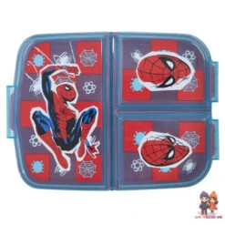 Marvel Spiderman 2 Teiliges Kinder Set 3 Kammern Brotdose Trinkflasche -Bekleidung Peripherie 74720 B