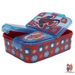 Marvel Spiderman 2 Teiliges Kinder Set 3 Kammern Brotdose Trinkflasche -Bekleidung Peripherie 74720 C