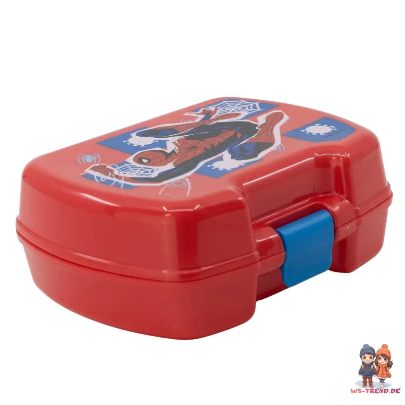 Marvel Spiderman 5 Tlg Kinder Set 3 Kammern Brotdose Trinkflasche Mini Dose 10 Marvel Spiderman 5 Tlg Kinder Set 3 Kammern Brotdose Trinkflasche Mini Dose – Bild 8