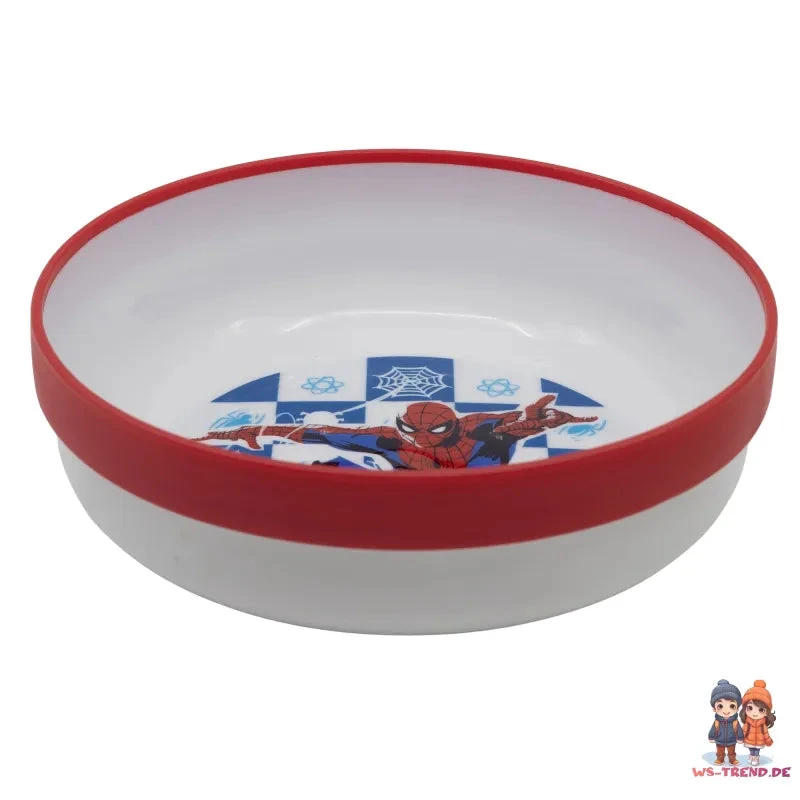 Marvel Spiderman Kinder Geschirr-Set 3 Teilig Becher Teller Schüssel 4 Marvel Spiderman Kinder Geschirr-Set 3 Teilig Becher Teller Schüssel – Bild 2