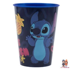 Disney Stitch Kinder Geschirr-Set 3 Teilig Becher Teller Schüssel -Bekleidung Peripherie 75007 B