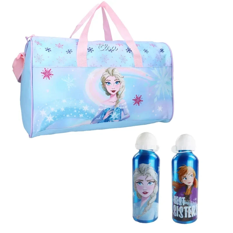 Disney Die Eiskönigin Elsa 2tlg. Set Kinder Sporttasche Tasche Plus Trinkflasche 3 Disney Die Eiskönigin Elsa 2tlg. Set Kinder Sporttasche Tasche Plus Trinkflasche