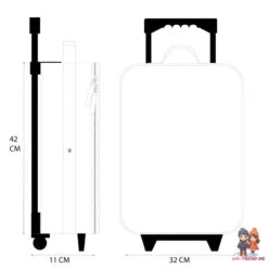 Disney Die Eiskönigin 2 Tlg Set Mädchen Trolley Kinderkoffer Strandtuch 70x140 Cm -Bekleidung Peripherie 785 3834 blue K023 modelimage