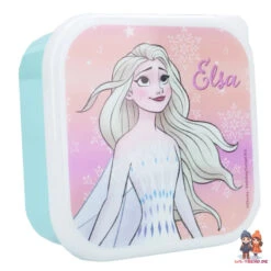 Disney Die Eiskönigin 5 Tlg Set Mädchen Trolley Kinderkoffer Lunchbox Snackboxen -Bekleidung Peripherie 785 4742 pink 2front