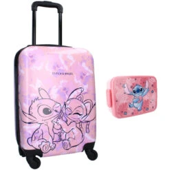 Disney Lilo Und Stitch Angel 2 Tlg. Set Trolley Koffer Reisekoffer Plus Lunchbox