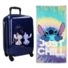 Disney Stitch Angel2tlg Set Trolley Koffer Reisekoffer Plus Strandtuch 70x140 -Bekleidung Peripherie 795 4834 navy 795 4834 blu