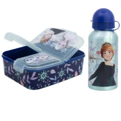 Disney Die Eiskönigin Anna Elsa 2 Tlg Kinder Lunch Set Brotdose Alu-Trinkflasche