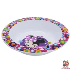 Disney Minnie Maus Kinder Geschirr-Set 3 Tlg Antirutsch Becher Teller Schüssel -Bekleidung Peripherie 81246 A