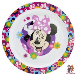 Disney Minnie Maus Kinder Geschirr-Set 3 Tlg Antirutsch Becher Teller Schüssel -Bekleidung Peripherie 81247 A