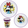 Disney Minnie Maus Kinder Anti-Rutsch Geschirr-Set 3 Teilig Becher Teller Schüssel -Bekleidung Peripherie 81291 0