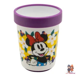 Disney Minnie Maus Kinder Anti-Rutsch Geschirr-Set 3 Teilig Becher Teller Schüssel -Bekleidung Peripherie 81295 A