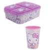 Stor Hello Kitty 2 Tlg. Lunch Set Brotdose Mit 3 Kammern Trinkbecher 260 Ml