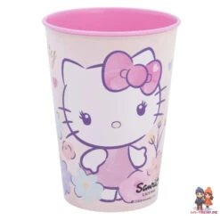 Stor Hello Kitty 2 Tlg. Lunch Set Brotdose Mit 3 Kammern Trinkbecher 260 Ml -Bekleidung Peripherie 81707 B
