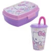 Stor Hello Kitty 2 Tlg. Lunch Set Brotdose Trinkbecher Mit Deckel Und Halm 430 Ml -Bekleidung Peripherie 81730 00