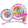 Paw Patrol Skye Kinder Geschirr-Set 5 Teilig Becher Teller Schüssel Besteck -Bekleidung Peripherie 81850 A