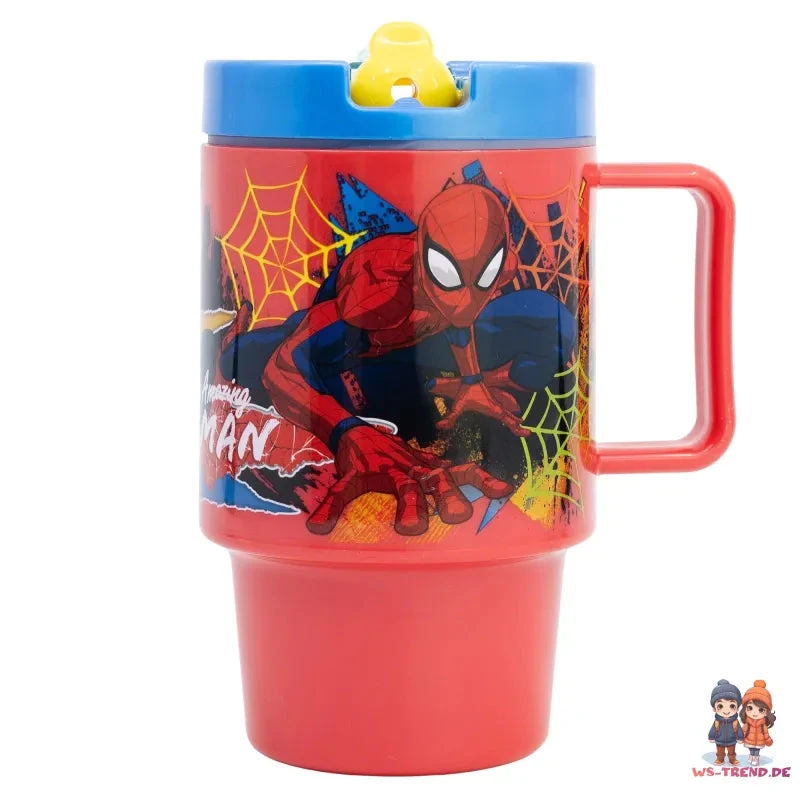 Marvel The Amazing Spiderman Trinkbecher Becher Mit Halm 530 Ml 4 Marvel The Amazing Spiderman Trinkbecher Becher Mit Halm 530 Ml – Bild 2