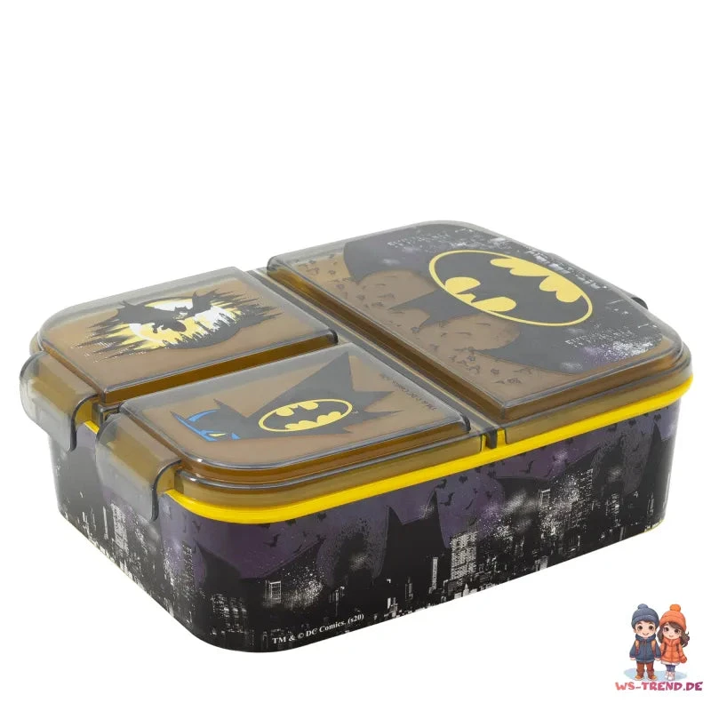 DC Comics Batman Kinder 2 Teiliges Set 3 Kammer Brotdose ALU-Trinkflasche 4 DC Comics Batman Kinder 2 Teiliges Set 3 Kammer Brotdose ALU-Trinkflasche – Bild 2