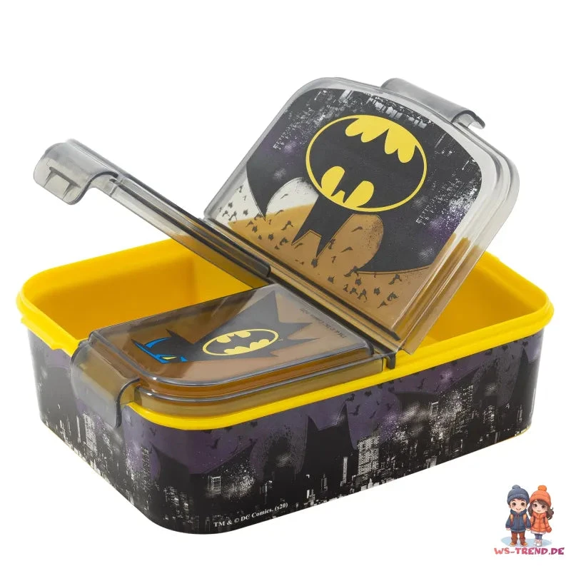 DC Comics Batman Kinder 2 Teiliges Set 3 Kammer Brotdose ALU-Trinkflasche 6 DC Comics Batman Kinder 2 Teiliges Set 3 Kammer Brotdose ALU-Trinkflasche – Bild 4