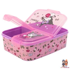 Stor Kuromi Hello Kitty 2 Tlg. Lunch Set Brotdose Mit 3 Kammern Und 1 Kammer Brotdose -Bekleidung Peripherie 88320 C