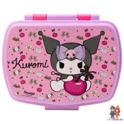 Stor Kuromi Hello Kitty 2 Tlg. Lunch Set Brotdose Mit 3 Kammern Und 1 Kammer Brotdose -Bekleidung Peripherie 88374 A