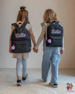 Barbie Mädchen Rucksack Schultasche Plus Alu Trinkflasche Gr.39x29x12 Cm -Bekleidung Peripherie 905 4923 black 905 4922 905 4923 portret1