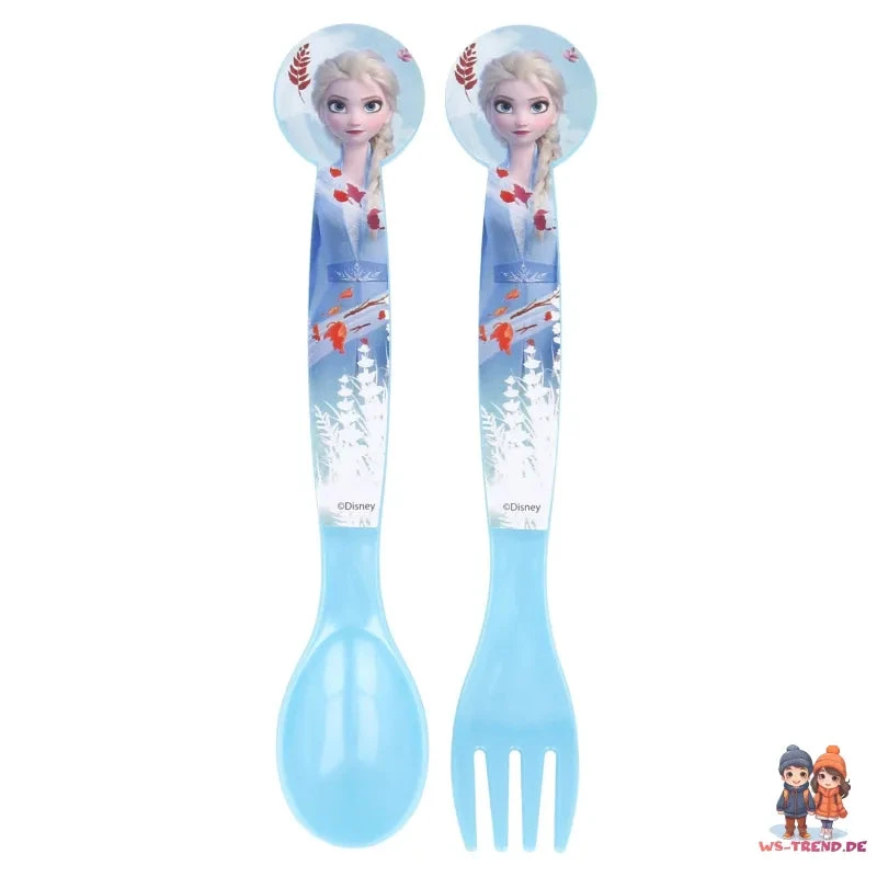 Disney Die Eiskönigin 4-teiliges Set Brotdose - Trinkflasche - Löffel Gabel 5 Disney Die Eiskönigin 4-teiliges Set Brotdose - Trinkflasche - Löffel Gabel – Bild 3
