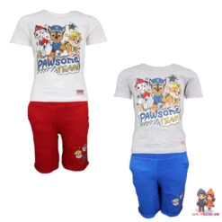Paw Patrol Chase Kinder Sommer Set Shirt Plus Shorts