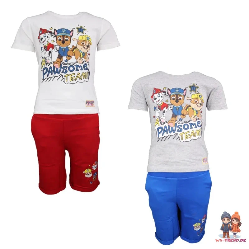 Paw Patrol Chase Kinder Sommer Set Shirt Plus Shorts 3 Paw Patrol Chase Kinder Sommer Set Shirt Plus Shorts