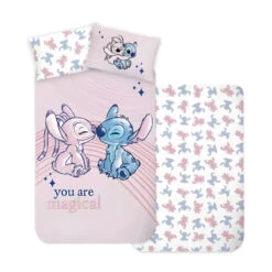 Disney Lilo Und Stitch Baby Bettwäsche 2tlg Set 100x135 40x60 Cm 100% Baumwolle