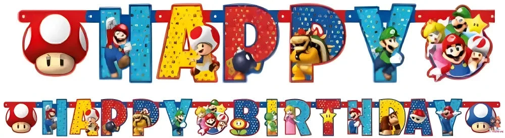 Super Mario XL Geburtstag Deko Set 60tlg.Geschirr Kinder Partyset Tischdecke 7 Super Mario XL Geburtstag Deko Set 60tlg.Geschirr Kinder Partyset Tischdecke – Bild 5