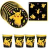Pokemon Pikachu Kinder Geburtstag Deko Set 32 Tlg. Geschirr Partyset 2 Pokemon Pikachu Kinder Geburtstag Deko Set 32 Tlg. Geschirr Partyset -Bekleidung Peripherie DPA99171066