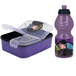 Stor Wednesday 2 Tlg. Lunchset Brotdose 3 Kammer Trinkflasche Flasche 400 Ml